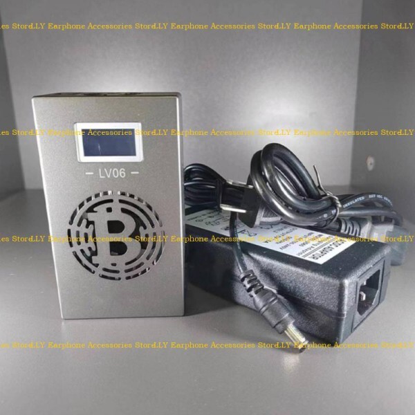 462E  된 럭키 광산 LV06 채굴 500GH/s 비트 코인 로토스 마이닝 머신 5V 전원 공급 장치 35dB 조용한 광부