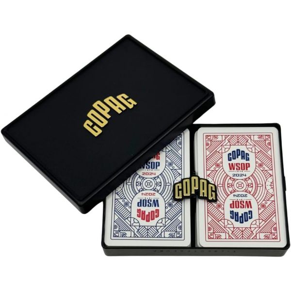 포커 카드 레크리에이션 코팩 WSOP 2024 레트로 디자인 100 플라스틱 플레이 좁은 사이즈 브리지 점보 인덱