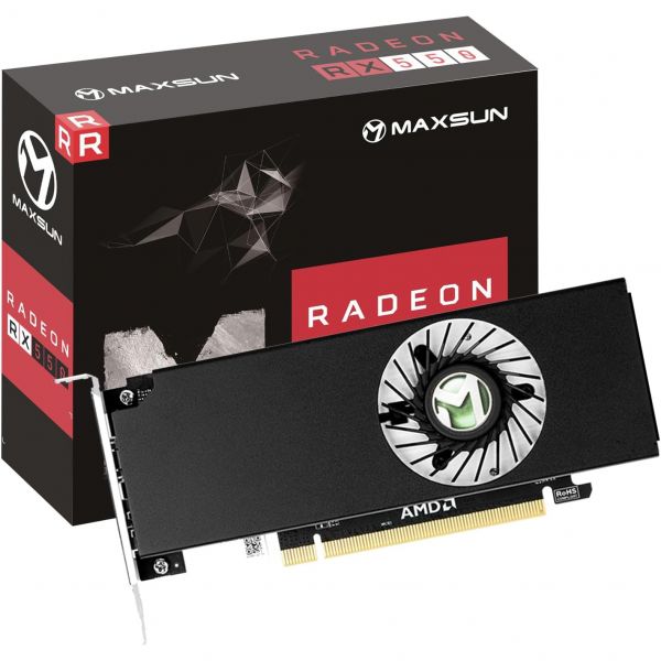 [해외] maxsun AMD Radeon RX 550 4GB Low Profile Small Form Factor Video Graphics Card for Gaming Computer P