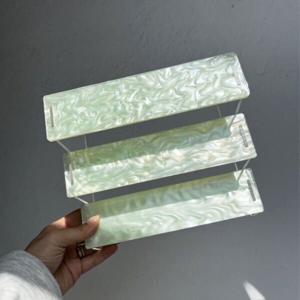 [오늘출발] 운모 물 리플 디자인 장난감 모델 수납함 랙 아크릴  인형 피규어 선반 다용도 사다리