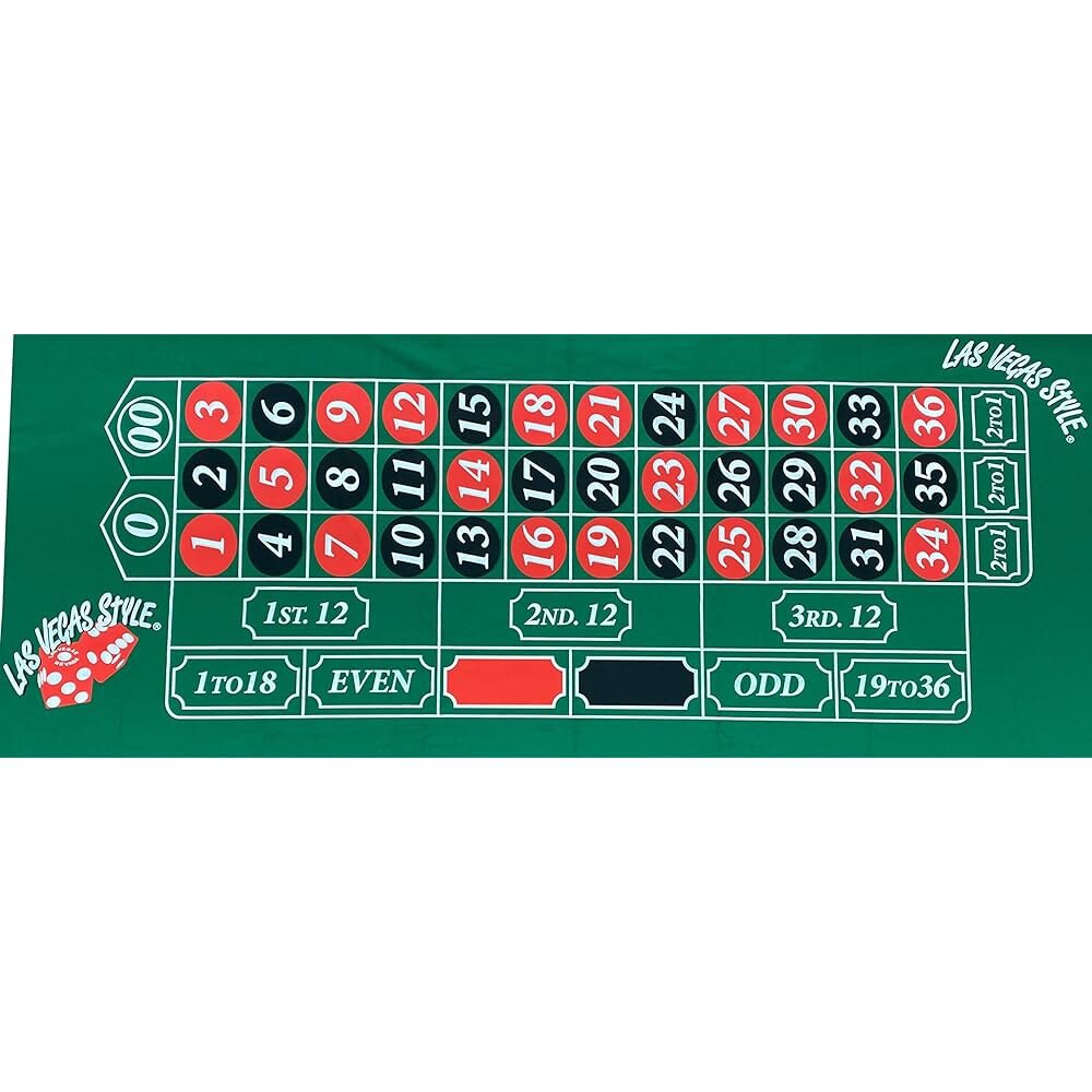 [오늘출발] 그레이트 뉴 카지노 룰렛 그린 펠트 레이아웃 36인치 X 72