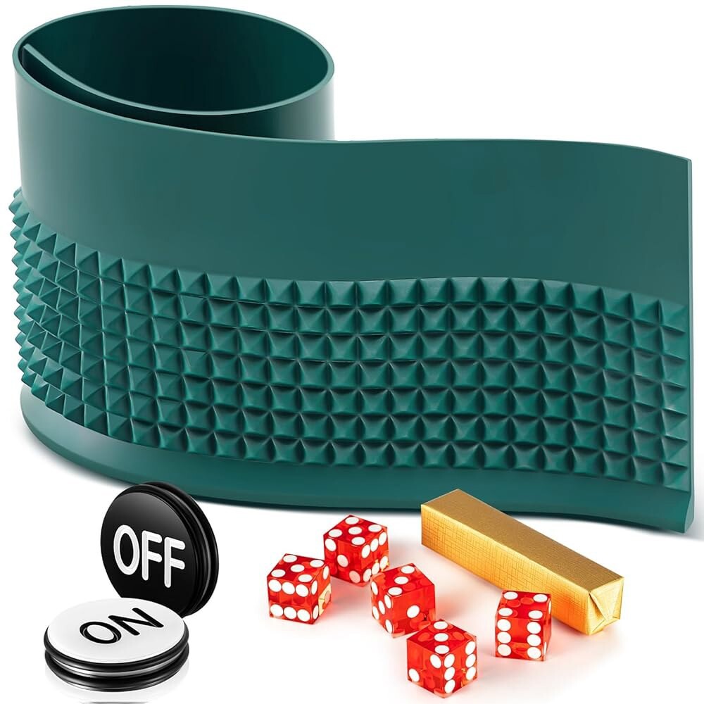 [오늘출발] 레이도 크랩스 테이블탑 게임 세트 48인치 x11인치 고무 다이아몬드 피라미드 범퍼 카지노 등급 AAA 19mm