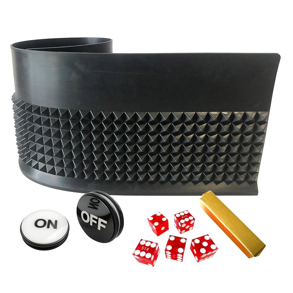 [오늘출발] 위안허 크랩스 테이블 상단 세트 - 블랙 다이아몬드 피라미드 범퍼 고무 펠트 월 카지노 등급 AAA 정밀
