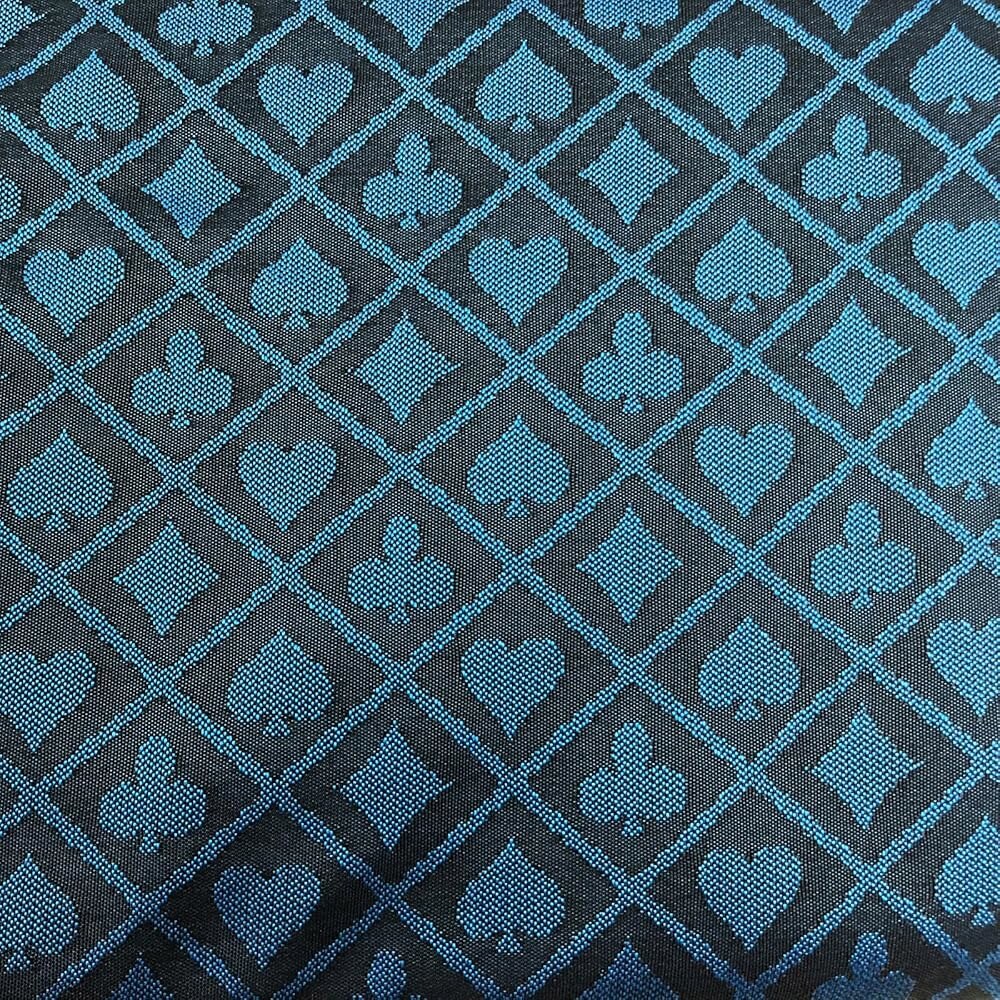 [오늘출발] 스피드 천 포커 테이블 패브릭 - 108X60인치 섹션의 적합한 카지노 카드 게임 펠트 탑 커버-블루