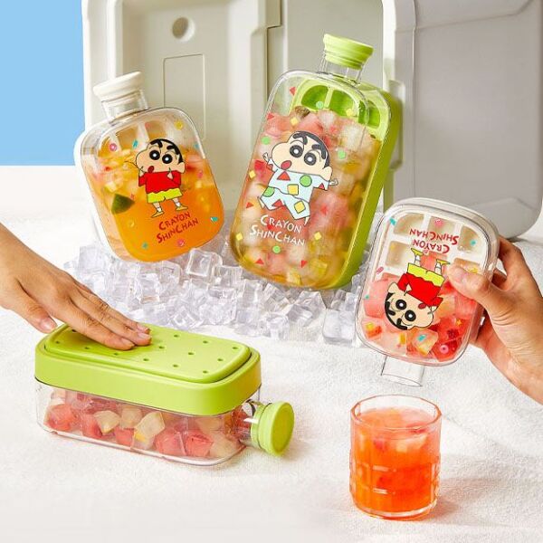 짱구는못말려 얼음 트레이 물병 휴대용 대용량 얼음틀 물통 짱구 캐릭터 아이스 텀블러