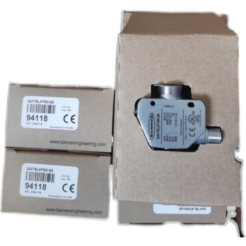 [오늘출발]Q4X 배너 레이저 센서 Q4XTBLAF300-Q8은 색상  거리 듀얼 모드 기능을 감지할 수 있습니다.