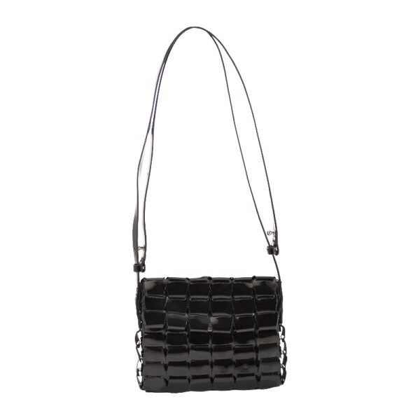 드래곤 디퓨전  드래곤디퓨전 링크 포셰트 위빙 가죽 백 8962P PATENT BLACK