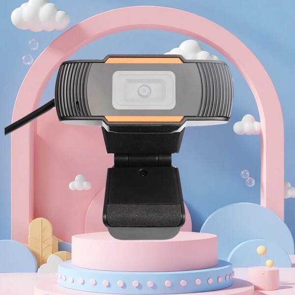 [오늘출발] 웹캠 컴퓨터 PC 웹캠마이크 포함 미니 USB 2.0 웹 카메라 720P 온라인 학습용 라이브 방송 화상 통화 480P