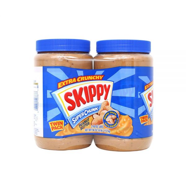 스키피 스키피 크런치 땅콩버터 1.36kg x 2 땅콩쨈 청키 피넛쨈 크런키 잼 식빵 아침식사 땅콩알갱이