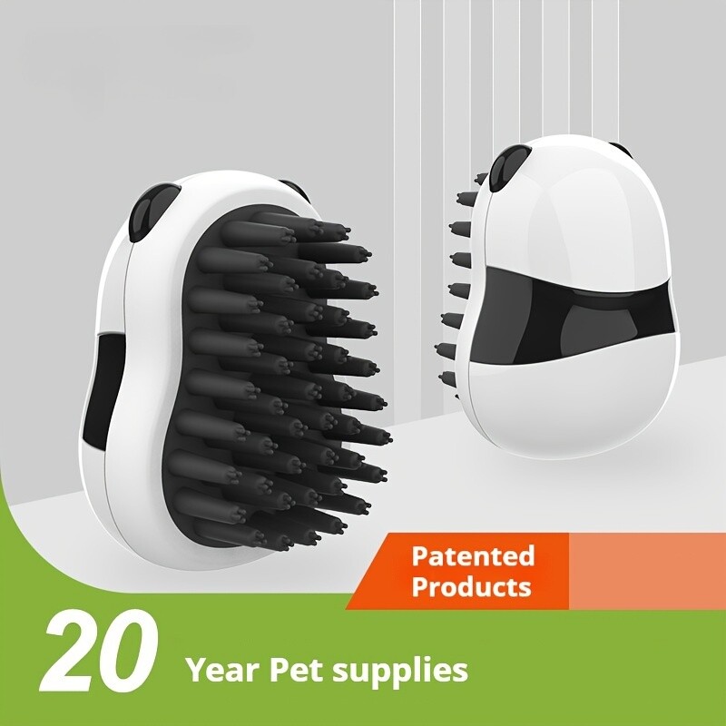 팬더 스타일 애완동물 목욕 마사지 브러시 고양이와 개용 듀얼 사용 브러시