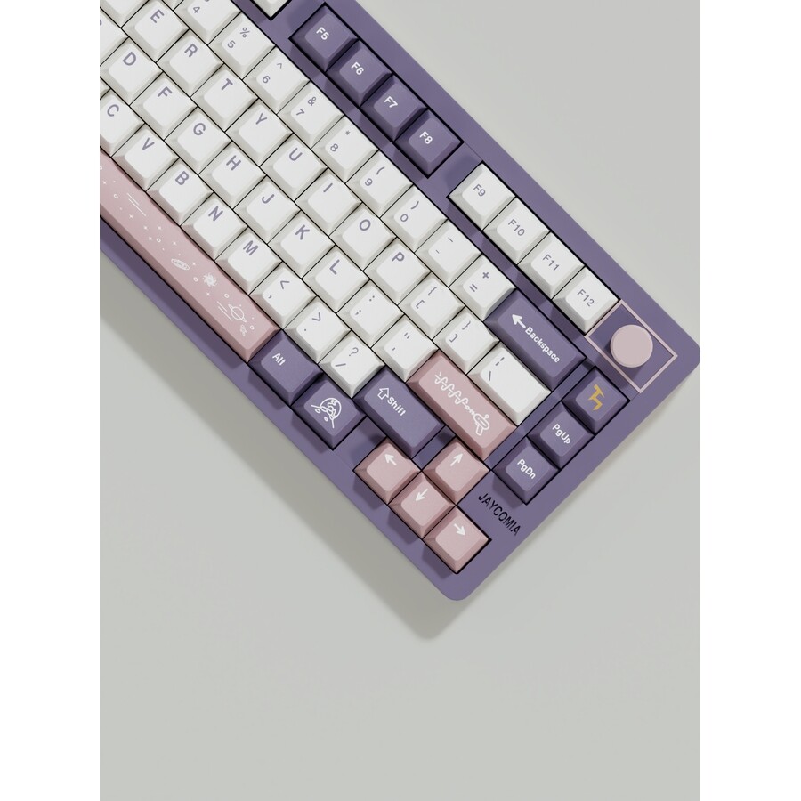 기계식 키보드 3모드 핑크퍼플 독거미 F65 기계식 연결 AULA 황축V3