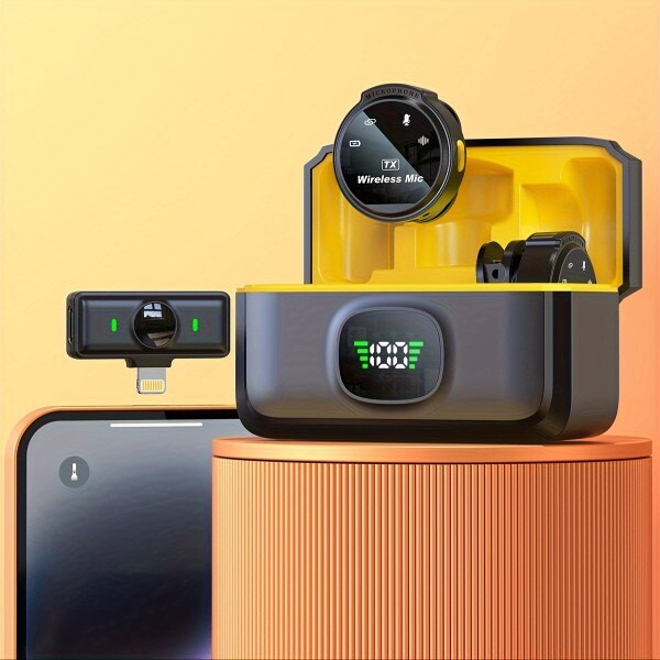 [오늘출발] 원활한 비디오 녹화 블로깅 라이브 스트리밍 및 인터뷰를  J6 무선 라발리에 마이크 플러그 앤 플레이 라