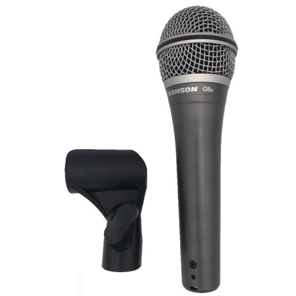 [오늘출발] Samson Q8x Professional Dynamic Supercardiod 핸드 헬드 보컬 마이크 DJ/Church/Karaoke Mic With Clip