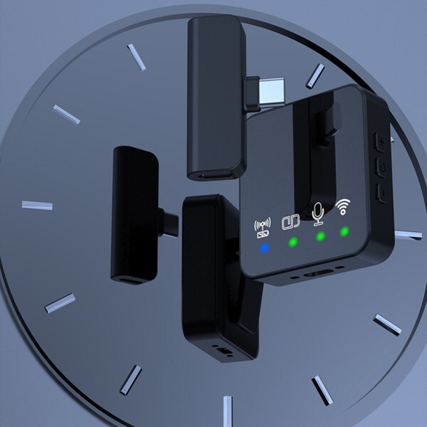 [오늘출발]휴대용 오디오 비디오 녹화 미니 마이크 실시간 가시성을 무선 LED 디스플레이 옷깃 라이브 방송 K 노래