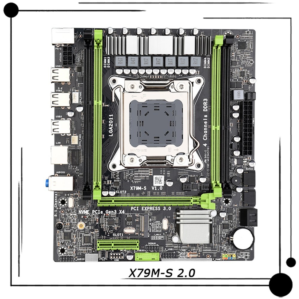 [오늘출발] Jingsha ATX 컴퓨터 마더보드용 X79M S 2 0 DDR3 메모리 슬롯 SATA2