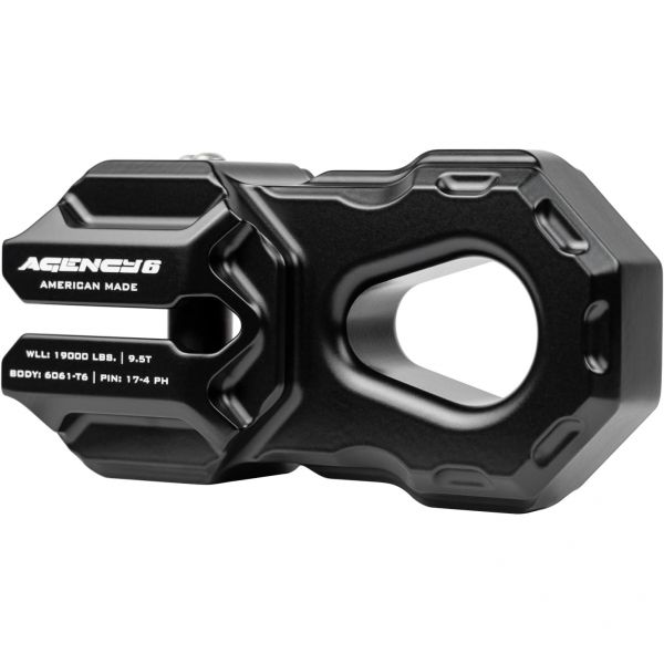 [해외] 에이전시 6 빌레 윈치 석글 - 경량 알루미늄 부착장치 합성줄용 19000파운드 하중 제한 미국산 재료 사용