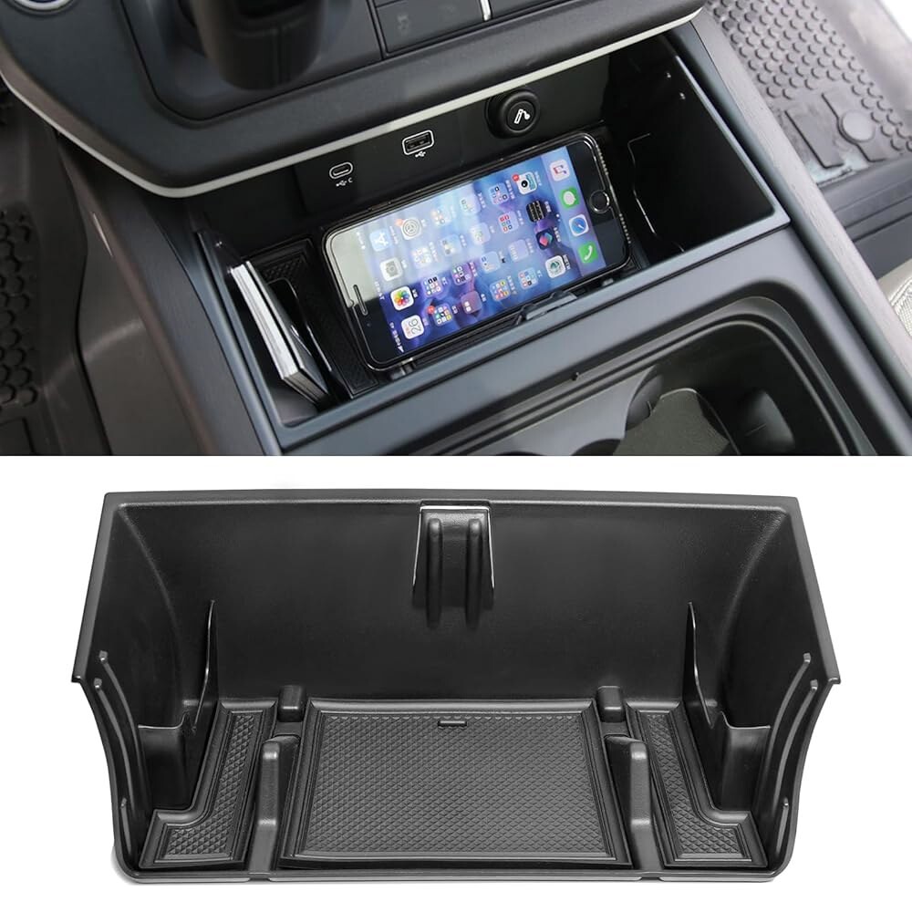 [오늘출발] 예베듀오 랜드로버 디펜더 90 110 130 액세서리 2020-2024 센터 콘솔 정리함 트레이 보관함 휴대폰 슬롯