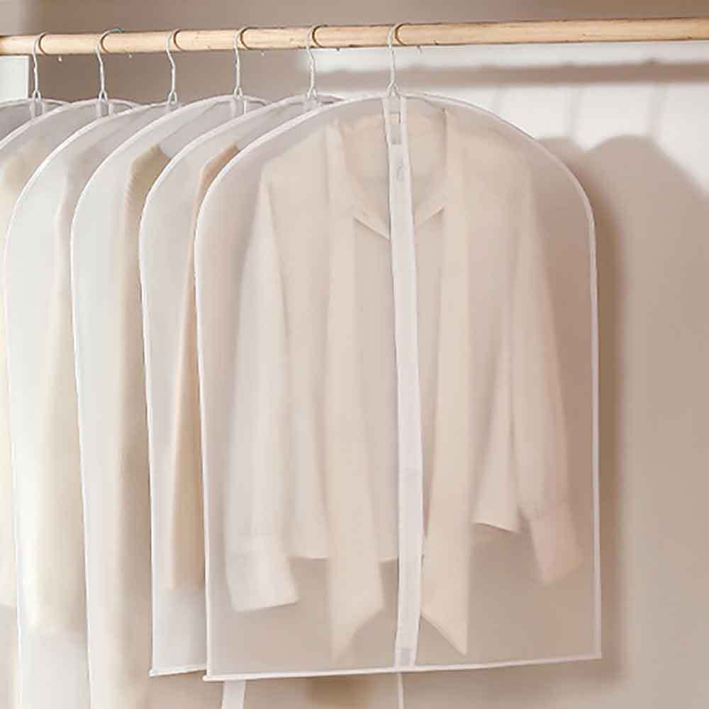 [Timonthy Industrial]Doto (2개) 정리만렙 반투명 지퍼식 옷커버 5p세트 화이트 60x80cm