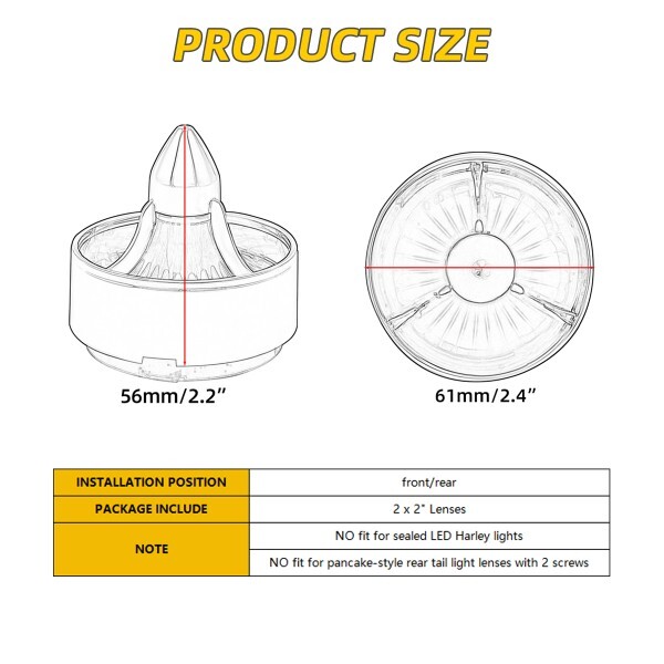 [오늘출발] VINTGMT 오토바이 회전 신호 2 Harley Softail Street Road Glide Sportster Dyna Deluxe 용 후방 테일 라