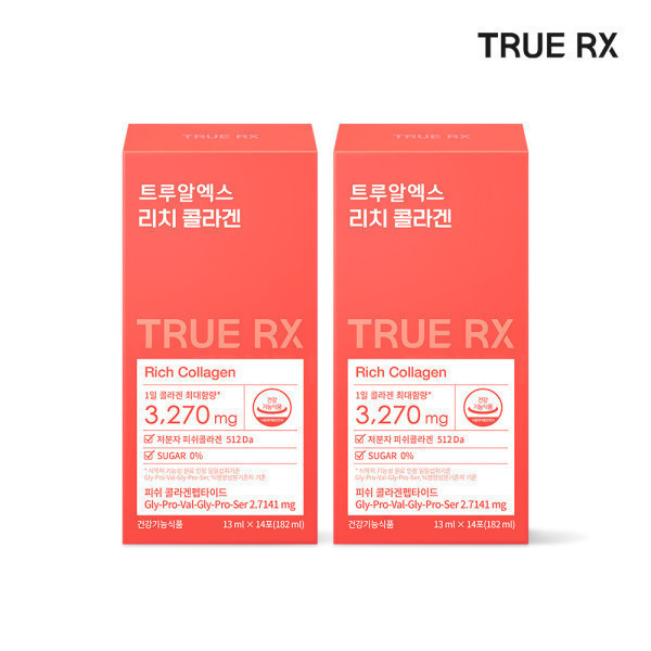 [오늘출발] 트루알엑스 트루알엑스 리치콜라겐 13ml x 14포 2개 (최대 함량 마시는 액상 저분자 피쉬)
