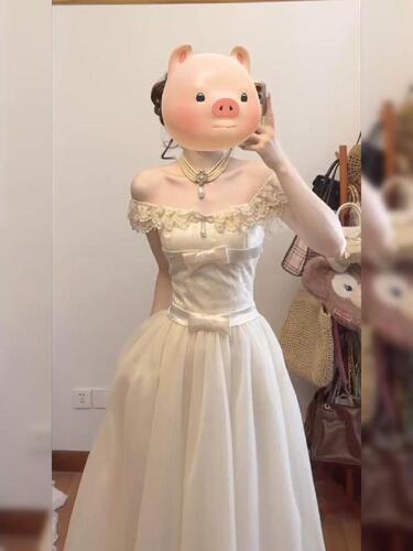 심쿵 여성 원피스 슬림핏 여름 공주 스커트 소매 롱 OP2