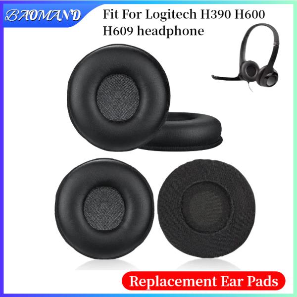 [해외] 소리나라호환용 logitech H390 H600 헤드폰 용 교체 이어 패드  단백질 가죽 고품질