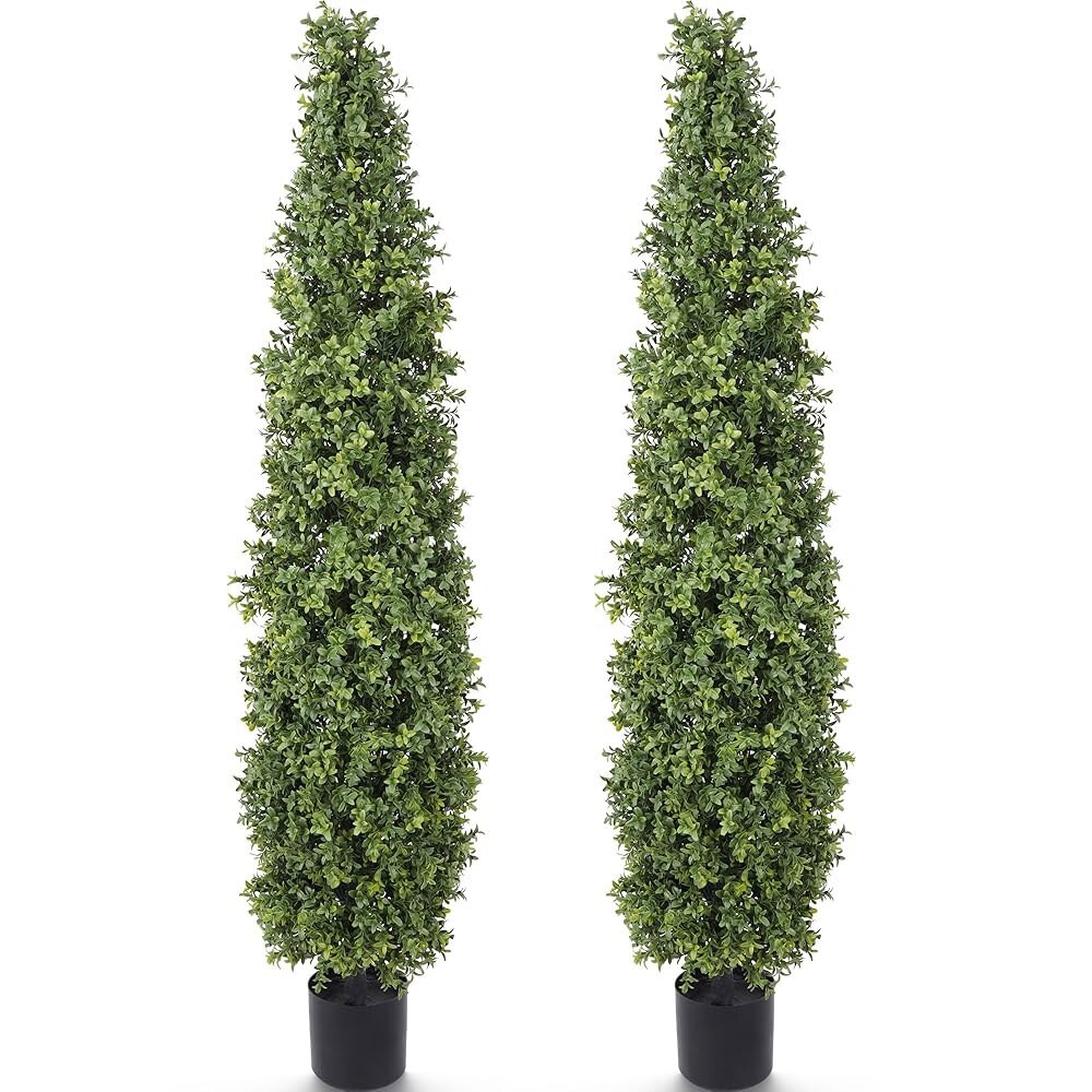 [오늘출발] 유윈론 인조 박스우드 토피어리 트리 5피트 가짜 화분 식물 포치 홈 가든