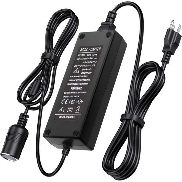 110V-240V to 12V 120W/10A Car Cigarette Lighter Socket AC/DC Power Supply Adapter for Car Inflator R