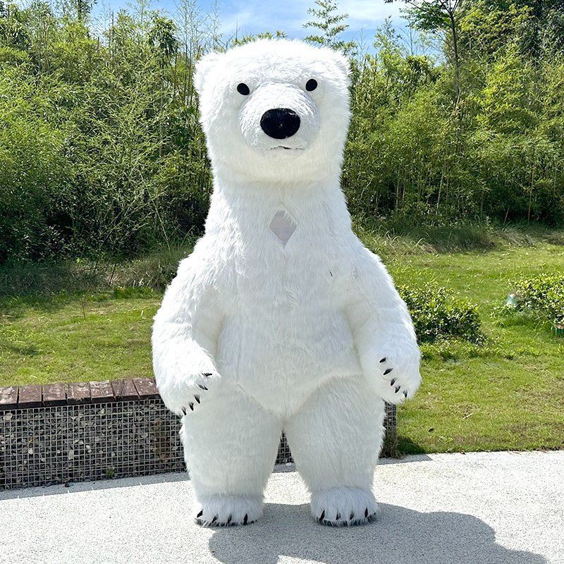 팽창 식 거인 팬더 인형 의류 온라인 동일한 실제 입는 성인 워킹 만화 프로모션 2m 북극곰