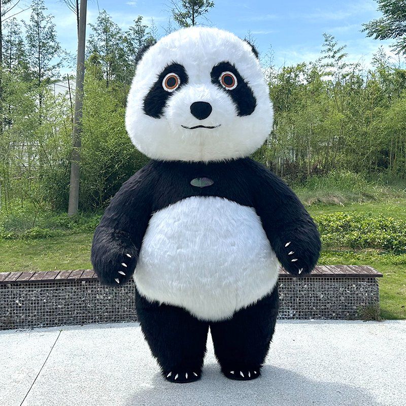 팽창 식 거인 팬더 인형 의류 온라인 동일한 실제 입는 성인 워킹 만화 프로모션 2.6m 팬더