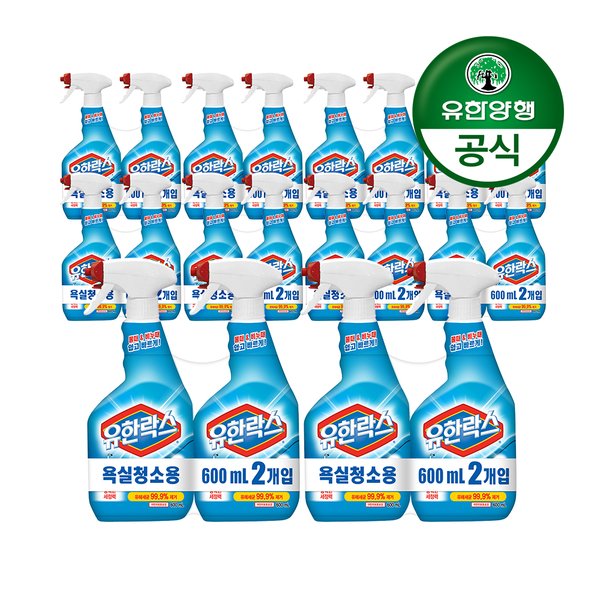 유한양행 유한양행유한락스 욕실청소용 세정제(600+600ml) x 10개