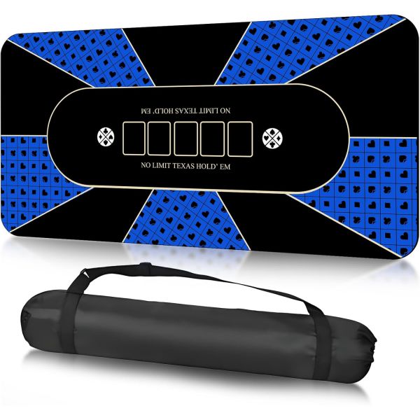 포커 테이블 탑 70인치 x 35인치 홈 게임 나이트용 텍사스 홀덤 매트 최대 610명 플레이어 카지노용 탑퍼