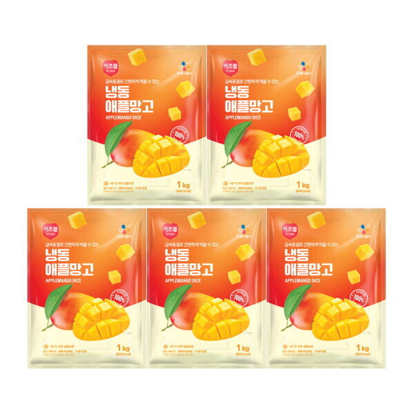 씨제이프레시웨이 이츠웰 냉동애플망고1kg x 5개