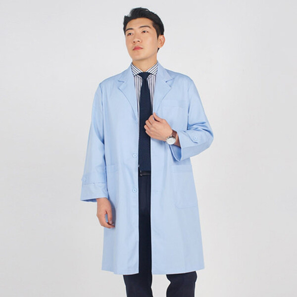 인베스트 금성 의사가운(104캐논가운)/남성용 KSG-006 (하늘색)