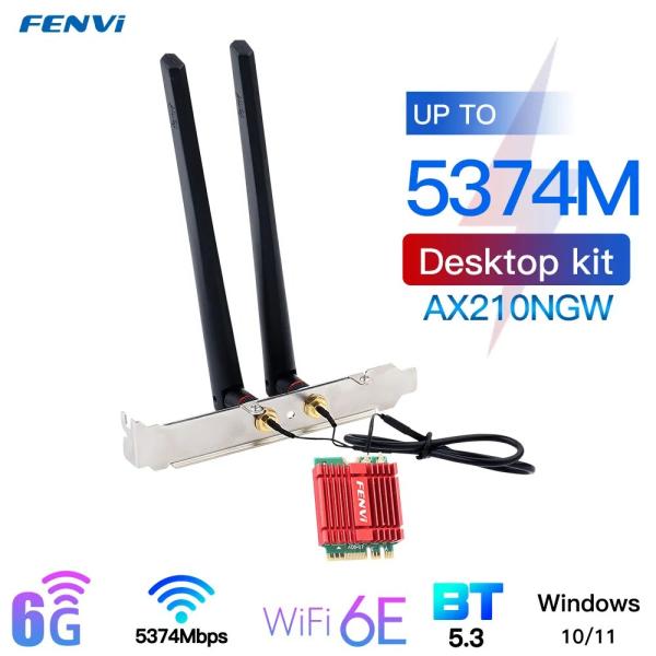 [오늘출발] 6Ghz M.2 공유기 2.4G 카드 AliExpress Collection 데스크탑 AX210 밴드 윈도우 5.3 FENVI 802.11AX 트라이