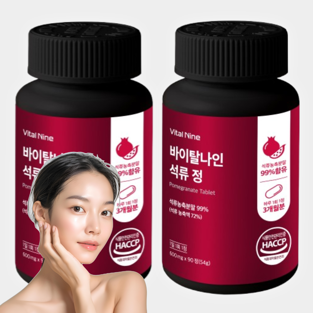 바이탈나인 식물성 에스트로겐 여성 석류 농축분말 영양제 총 180정 6개월분