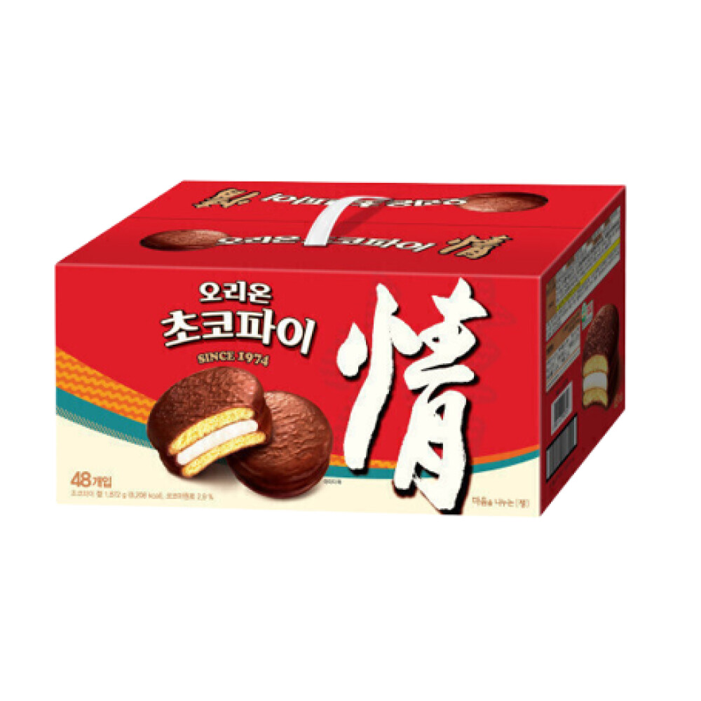 오리온 오리온 초코파이 48P 1872g 1박스 대용량 유치원 회사 간식