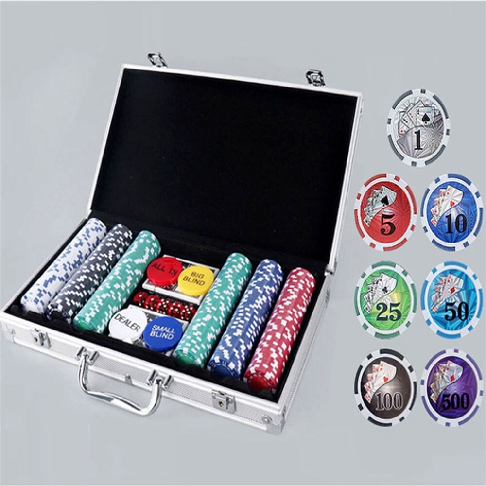 (카지노칩세트 200P) 국제규격 카지노칩세트 포커게임 카드게임 200P 300P/포커칩/회사/세트/고스톱/윷놀이