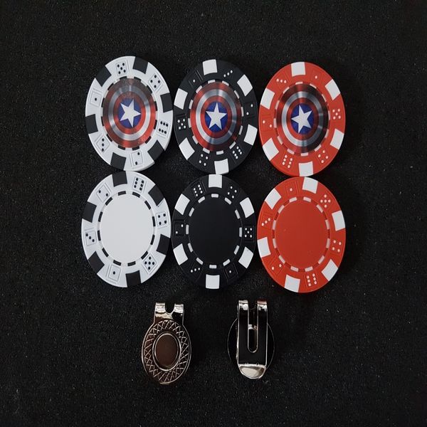 하프클럽/기타 카지노칩 3개 자석클립 1개 세트