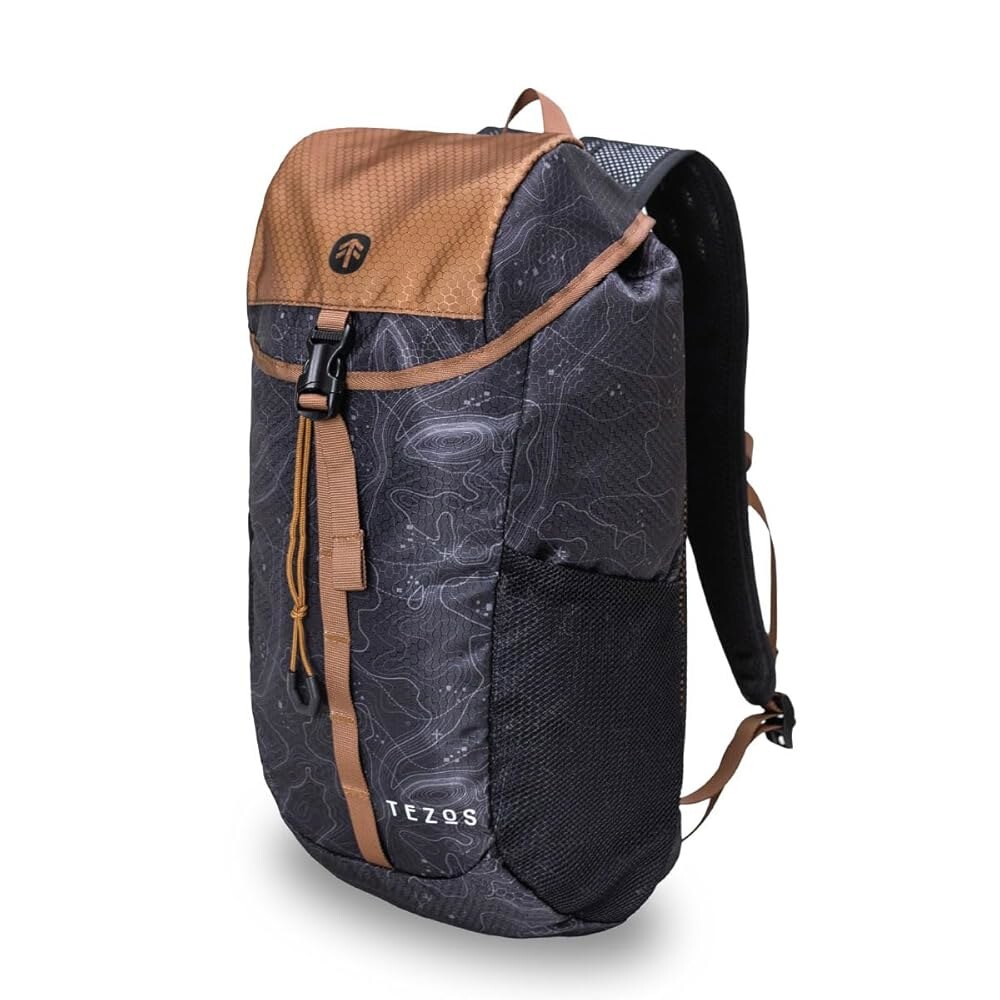 [오늘출발]테조스 주니퍼 데이팩 하이킹 백팩 16리터 블랙 토포 i e s: 경량 수분 팩 캠핑 여행 자전거 야외 :i e