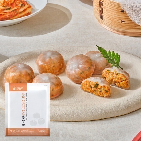 [한만두식품][오늘출발] 한만두 한만두 투명한 김치만두 물방울 1.2kg x 2봉