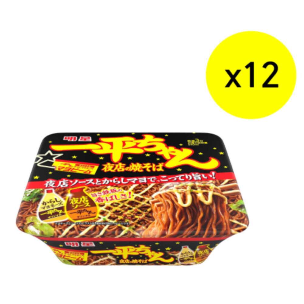 묘조식품 묘조 잇페이짱 요미세노 야키소바 컵라면 대용량 135g 12팩