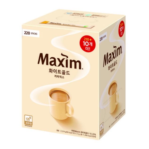 [동서식품][오늘출발] 맥심 맥심 화이트골드 커피믹스 210T+10T /무료배송