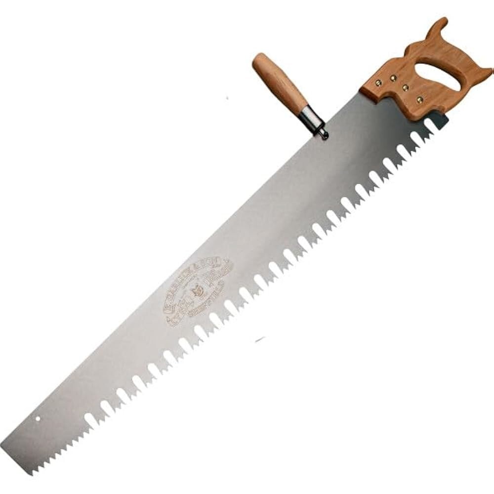 [오늘출발] 나무 절단용 손톱 - 3피트 원맨 크로스컷 톱으로 나사형 보조 핸들 그레이트 아메리칸 스타일 이빨 킹스