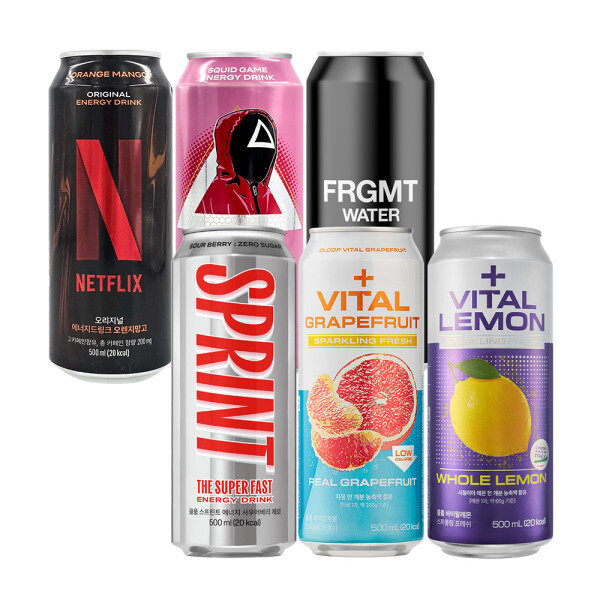 편의점 탄산음료 500ml 6+6 12캔 골라담기 넷플릭스 고카페인 에너지드링크 탄산수 레몬 자몽 스파클링