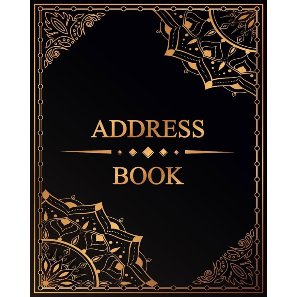 [오늘출발] 주소록: 탭이 있는 대형 주소록 630개 이상의 입장 공간 주소 모바일 이메일 생일 직장 및 집 전화번호