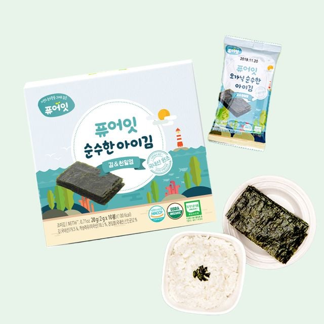[오늘출발] 퓨어잇 순수한 아이김 김엔천일염(2g x 10포)돌 키즈 아기 식단 반찬