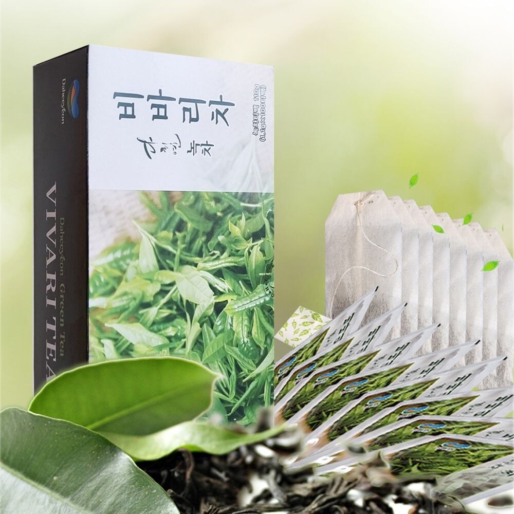 다희연 비바리차 녹차 티백 100포 청정 제주 오가닉/간편/여행/캠핑/티타임/호텔/무가당/아이스/사무/오피