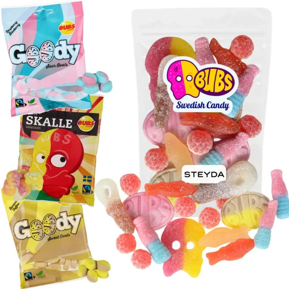 법스 스웨덴 구미 캔디 스웨디시 과일맛 츄잉 젤리 4종 세트