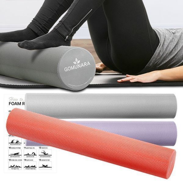 모아데이 EVA폼롤러 90cm 돌기형 요가롤러 폼블러 스트레칭 마사지롤 목 등